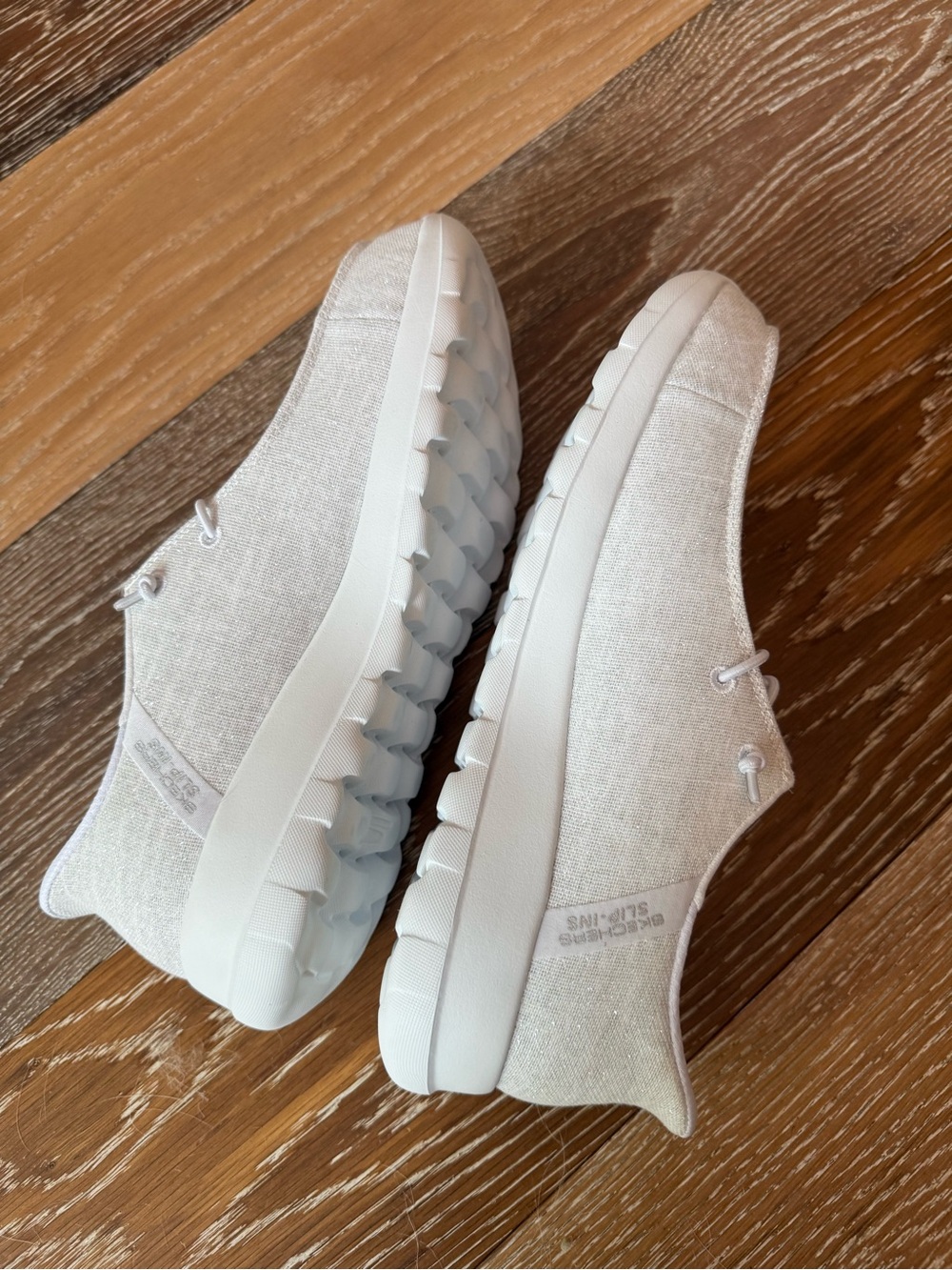 Skechers Women's GO WALK Joy slip-in sneakers in a white or silver color size 9 - Picture 9 of 11